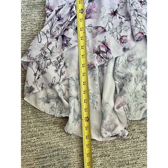 Prose & Poetry Women's Christina Floral Faux Wrap Dress Purple SZ M, Spring - Picture 5 of 6